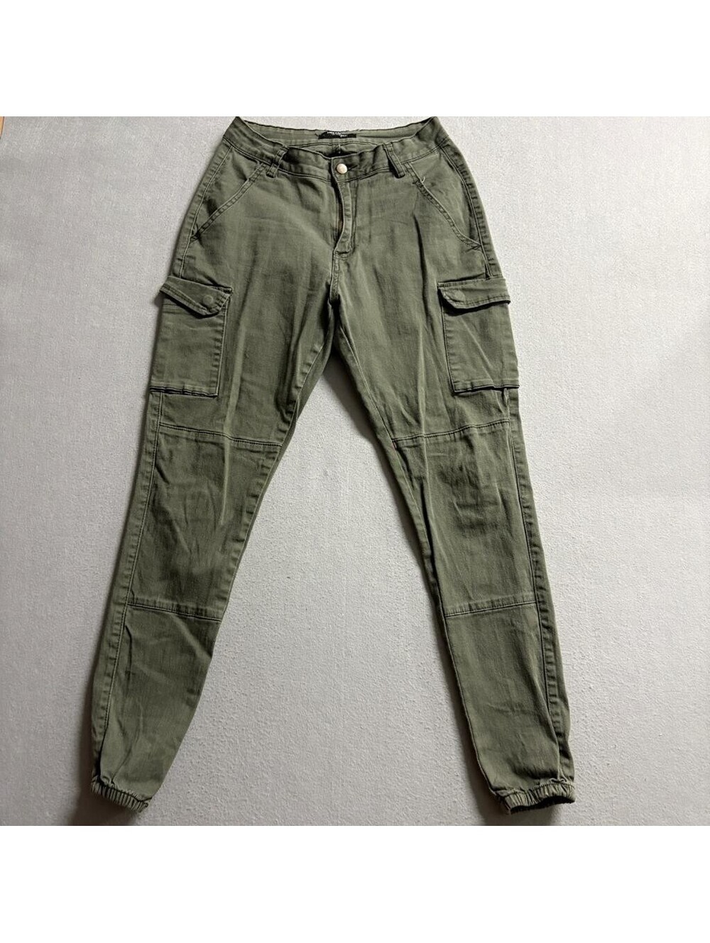 American Bazi Olive Green Cargo Jogger Pants Womens Medium Stretch Utility